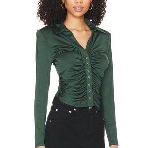 Revolve Brand Silky Green Rowella Top